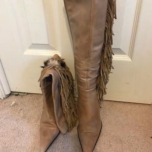 Fringes Western knee boot